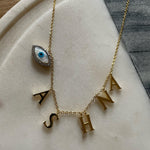 Personalized Name Charm Necklace - Bansri Mehta Design
