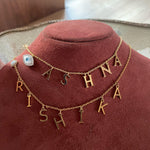 Personalized Name Charm Necklace - Bansri Mehta Design