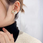 Le Petite Butterfly Pearl Earrings - Bansri Mehta Design