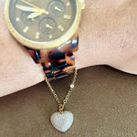 Diamond Heart Watch Charm - Bansri Mehta Design