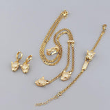 Panther Lariat Necklace, Bracelet, Earring & Ring Set - Bansri Mehta Design