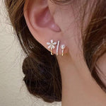 Trisha Crystal Pearl Earrings - Bansri Mehta Design