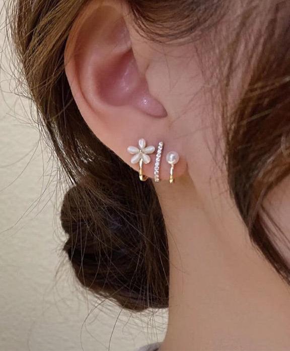 Trisha Crystal Pearl Earrings - Bansri Mehta Design