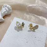 Le Petite Butterfly Pearl Earrings - Bansri Mehta Design