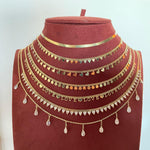 Mini Hearts Collar Chain Necklace - Gold - Bansri Mehta Design