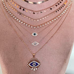 Mini Hearts Collar Chain Necklace - Rosegold - Bansri Mehta Design