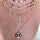 Mini Hearts Collar Chain Necklace - Rosegold - Bansri Mehta Design