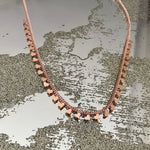 Mini Hearts Collar Chain Necklace - Rosegold - Bansri Mehta Design