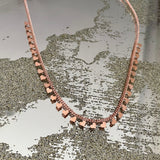 Mini Hearts Collar Chain Necklace - Rosegold - Bansri Mehta Design